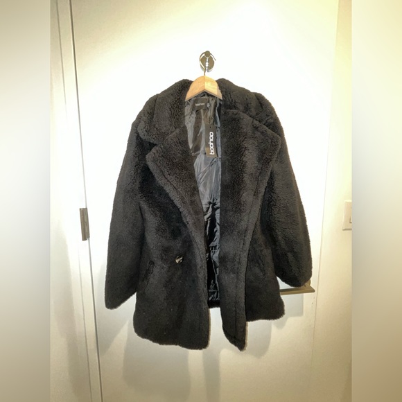 💛 bundle $16- NWT BLACK FLUFFY JACKET - Picture 2 of 6